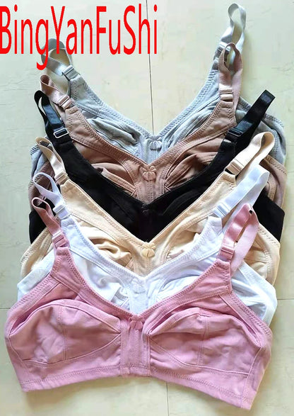 Seamless cotton bras for women push up large chest 80 85 90 95 100 105 110 115 C D E F G cup full-cover sexy lace bralette C01