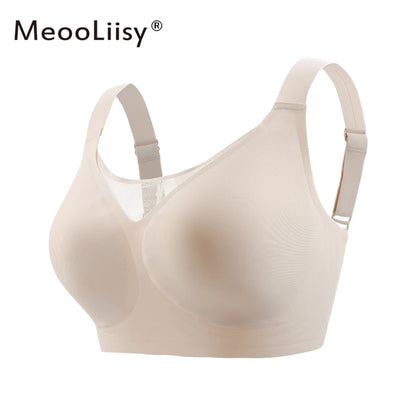 MeooLiisy C to F Cup Plus Size Tube Top Underwear Minimizer Seamless Active Bras Wireless Surper Comfortable Lingerie  XXXXL