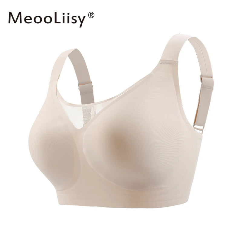 MeooLiisy C to F Cup Plus Size Tube Top Underwear Minimizer Seamless Active Bras Wireless Surper Comfortable Lingerie  XXXXL