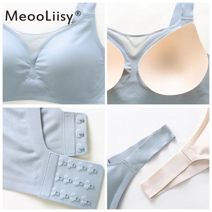 MeooLiisy C to F Cup Plus Size Tube Top Underwear Minimizer Seamless Active Bras Wireless Surper Comfortable Lingerie  XXXXL