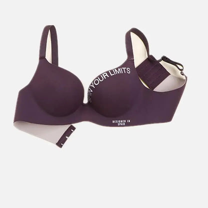 Fashion Alphabet Print Bra One-Piece Women's Underwear Without Steel Ring Gather Bralette Breathable Seamless Sleep Brassiere