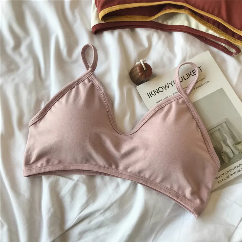 Women Push-Up Bra Comfort Cotton Underwear Non-wire Bras Female Sexy Lingerie Small Cup Bralette Top Removable Pads Brassiere