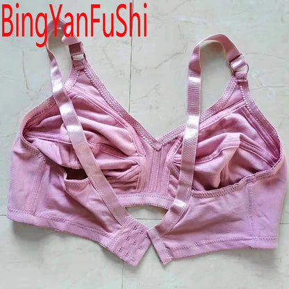 Seamless cotton bras for women push up large chest 80 85 90 95 100 105 110 115 C D E F G cup full-cover sexy lace bralette C01