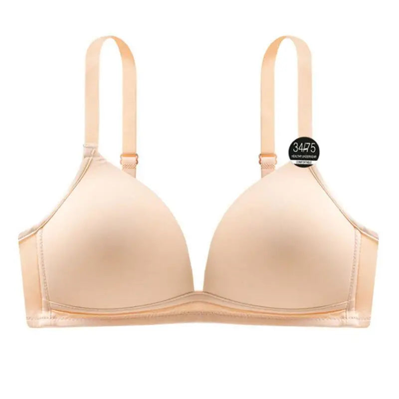 Thin Triangle Cup Bra Non-removable Shoulder Straps Women Underwear Deep-V Adjusted Brassiere Without Steel Ring Sleep Bralette