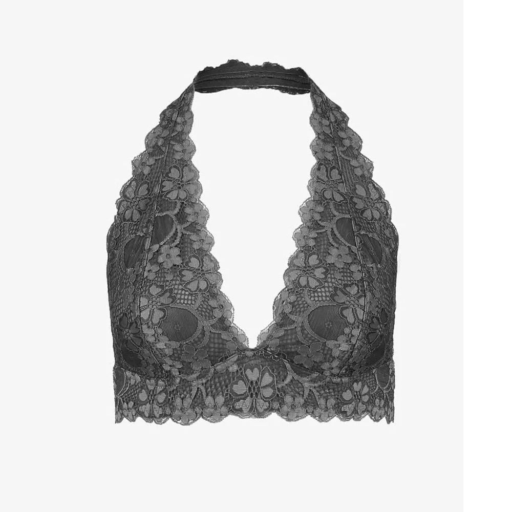 12 Colors Women Sexy Summer Breathable Lace Bra Fashion Halter Unlined Non-Padded Backless Bra 30-38 A/B/C