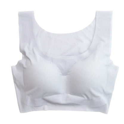 Nessayoo Women Seamless Bra Push Pad Maternity Nursing Bras M-6XL Plus Size Sleep Bra Adjusted-straps Black Nude Crop Top Padded