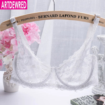 2018 NEW Sexy Women Lace Bra Luxury Cotton Mesh Bralette Lingerie Female Seamless Unpadded Floral Brassiere Intimates Femme