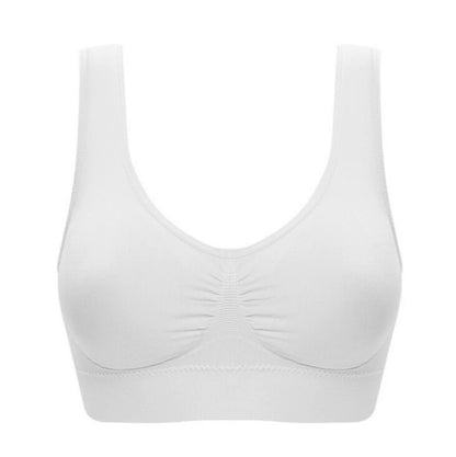 Women Wireless Sports Bra Fitness Running Vest Gym Workout Underwear Padded Tops Bralette Breathable Brassiere Push Up Bras