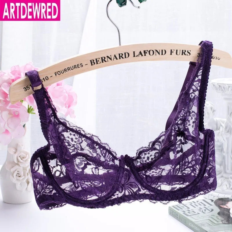 2018 NEW Sexy Women Lace Bra Luxury Cotton Mesh Bralette Lingerie Female Seamless Unpadded Floral Brassiere Intimates Femme
