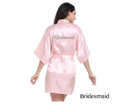 2019 New Bridesmaid Robes Robes Bridal Robes Light Pink Satin Robe Bridesmaid Robes Wedding