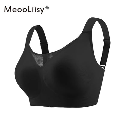 MeooLiisy C to F Cup Plus Size Tube Top Underwear Minimizer Seamless Active Bras Wireless Surper Comfortable Lingerie  XXXXL
