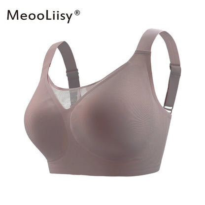 MeooLiisy C to F Cup Plus Size Tube Top Underwear Minimizer Seamless Active Bras Wireless Surper Comfortable Lingerie  XXXXL