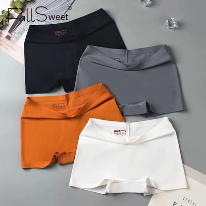 FallSweet 8PCS Anti-See-Through Ice Silk Breathable Seamless Panties for Woman Soft Breathable Underwear Sexy Female Lingerie