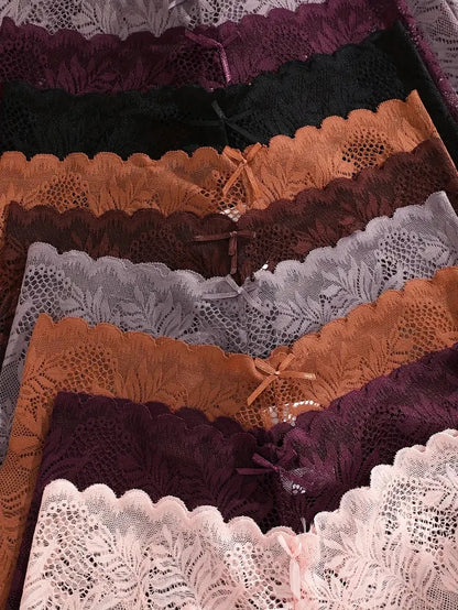 14Pcs/Set Women Lace Boyshorts Sexy Underpants Low Rise Panties Ladies Fashion Floral Lace Underwear S-XL Girls Panty Intimates