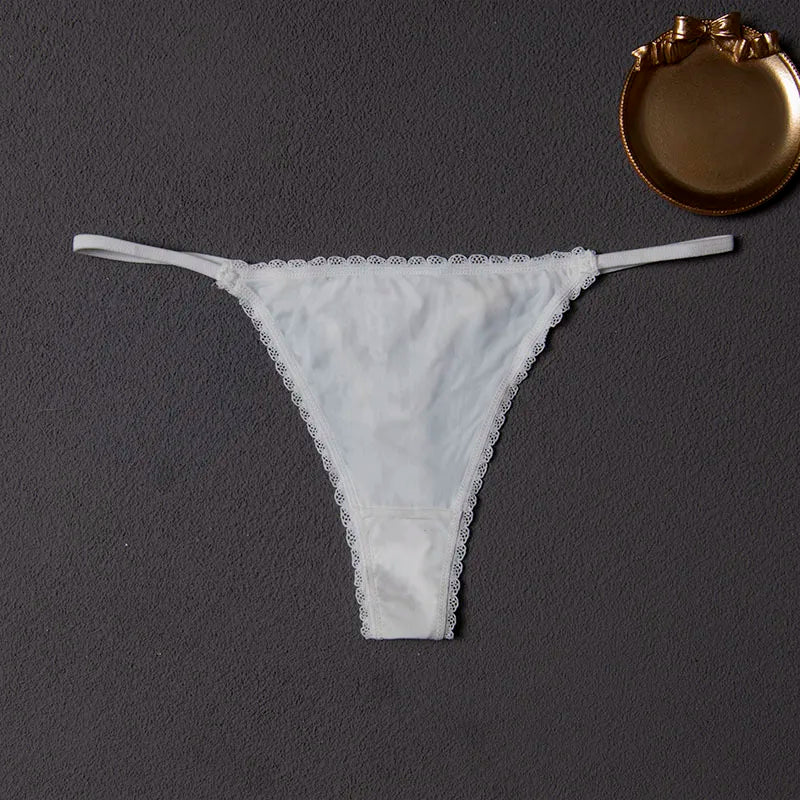 Women ruffles Underwear Invisible Seamless T Panties G-String Female Sexy Thongs Intimates Lingerie Ladies Briefs 1pcs abc01