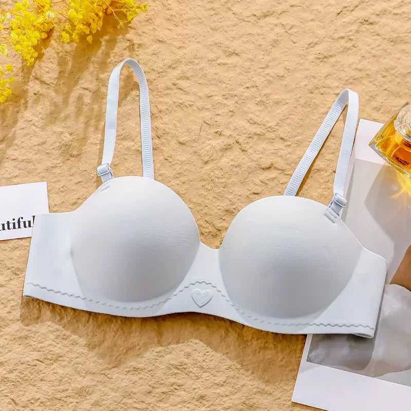 plus Size Seamless Wireless Bra Women's Sexy Plunge Padded Push-Up Smooth Large Size Bralette Comfortable Underwear for Women