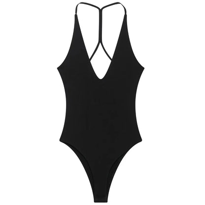 HXAO Halter Corset Bodysuit Women Black Brown White Bodysuit Body Sexy Women Slimming Backless Top Chic Lingerie Thong Bodysuits