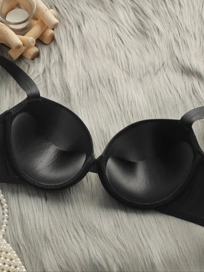 Viomisha Women Sexy Lingerie Set Ladies Soild Color Brassiere Push Up Bra 3/4 Cup Comfortable Intimates Underwear Panty Set S-L