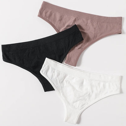 5Pcs/Set Seamless Panties Women Thongs Low Rise G-String Sport Underwear Female Underpants Lingerie Sexy Bottoms M-XL