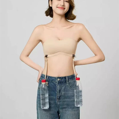 Strapless Underwear Anti-slip Anti-light Without Trace Gathering Without Steel Ring Halter Neck Beautiful Back Invisible Bra