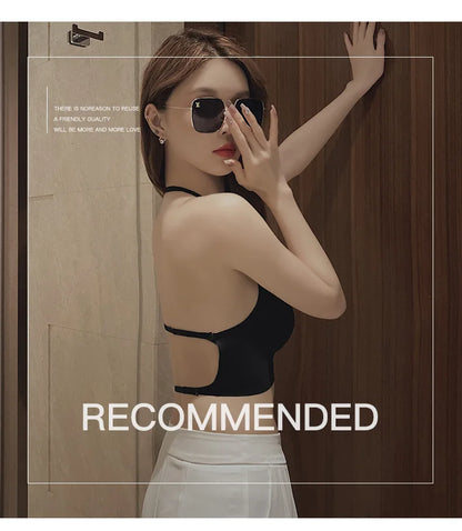 2024 Invisible Push Up Bra Backless Sexy Women Bras Low Cut Plunge Brassiere Open Back Wedding Underwear Seamless Lingerie