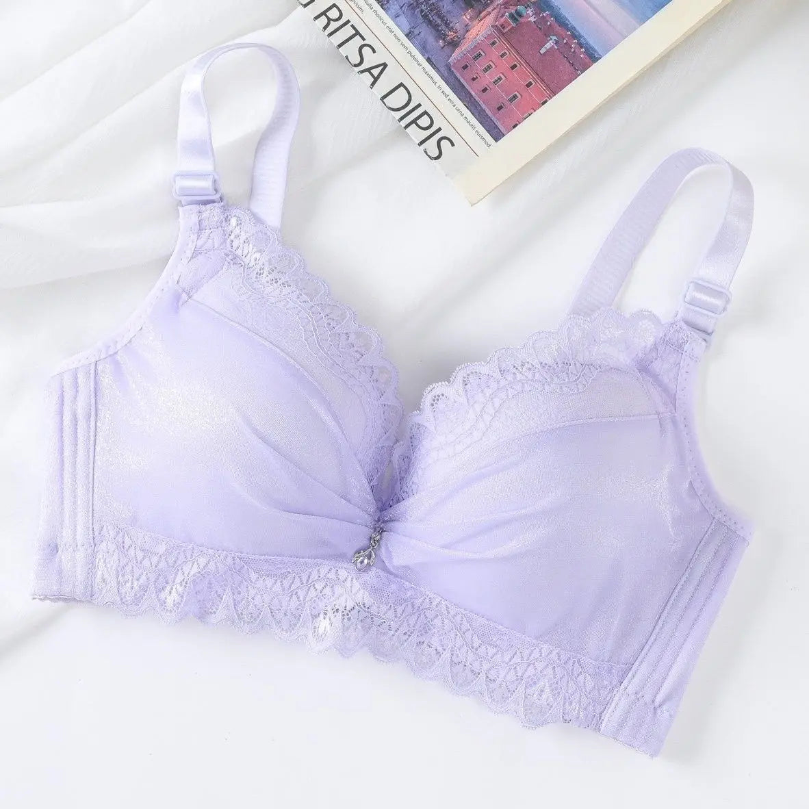 Ultra Push Up Bra with Side Support, 8cm Padding Non Slip Bra for Small Chest, Wireless Full Coverage Bra for A/B Cup