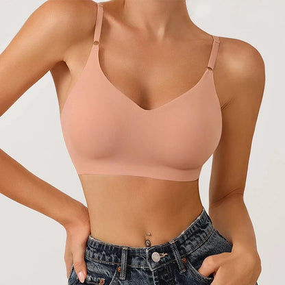 Seamless Bras for Woman Push Up Underwear Sleep Removable Padded Bralette One Piece Brassiere Wireless Comfort Intimate