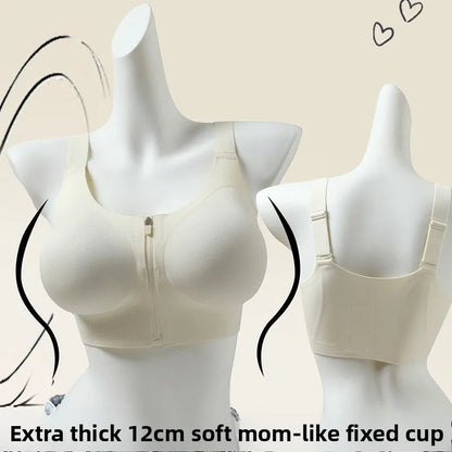 12CM Thickest Push Up Bra for Small Chest - Front Hook, Full Coverage No Gap, Back Smoothing, Ultimate Lift & Shape