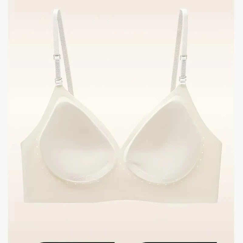 Deep V Backless Bra Strappy, U Neck Halter Bandeau, Seamless Minimizer, Invisible Nude Thin Strap, Sexy T-Shirt Bra
