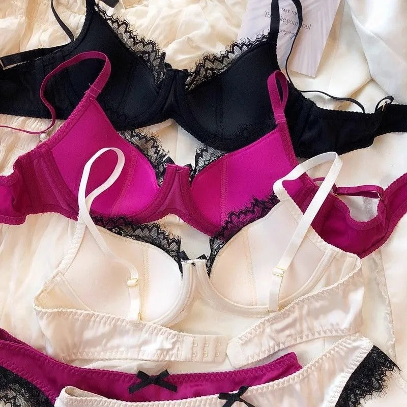 Women'S New Sexy Underwear Night Push Up Gathered Mesh Lace Erotic Sexy Home Bra Set Home Outfits