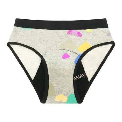 Leakproof Multi-color Fashion Print Women's Pads Absorbent Cotton Period Underwear Four-layer Physiological Pants for Girls