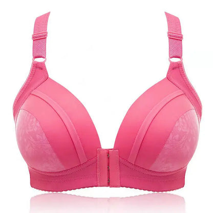 Women Front Button Bra Plus Size Thin Bralette Lingerie Mother's Cotton Wireless Underwear Sleep Bra Comfortble Underwear