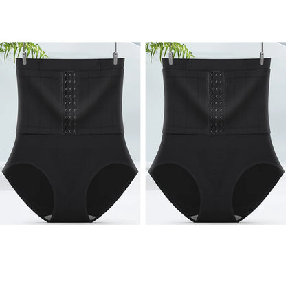 2pcs Women High Waist Shaping Briefs Buckle adjustment Body Shaper Slimming Underwear Butt Lifter Control Pantie Shapewear Pant