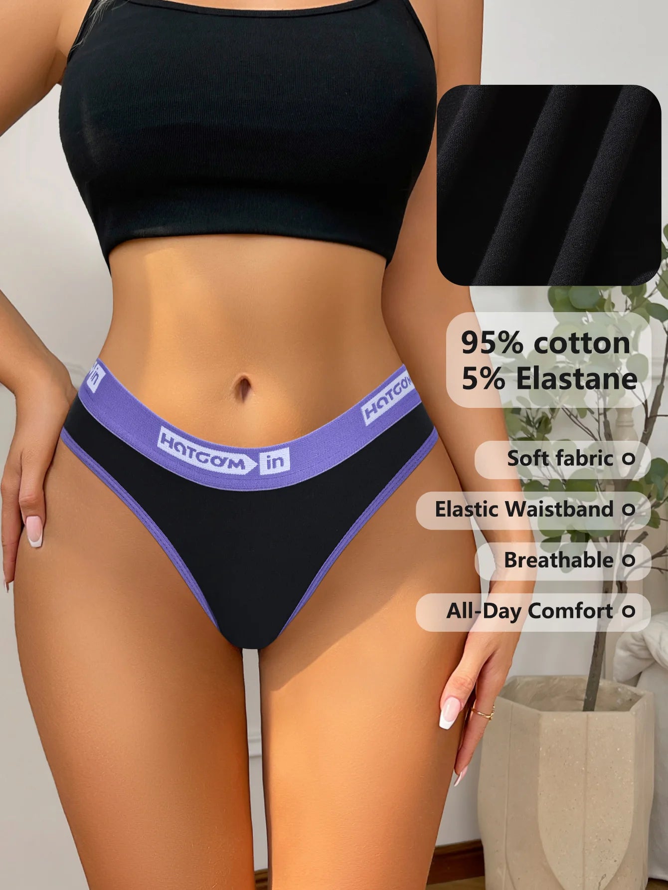 6Pcs/Set Women Cotton Panties Soft Underpants Sexy Black Underwear Girls Briefs Breathable Stretch Panty Female Lingerie XS-L