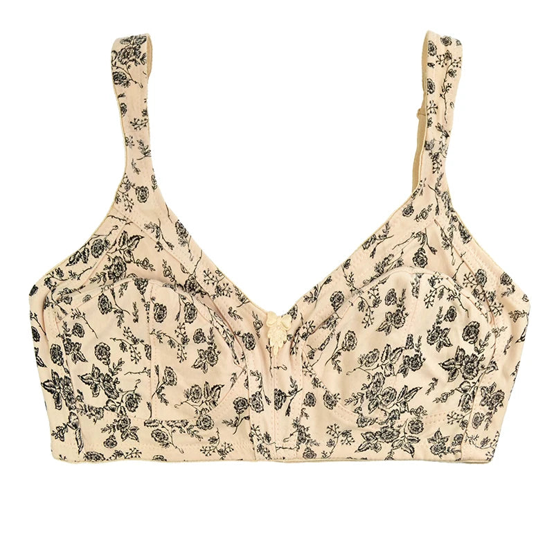 Comfortable Cotton Bra For Women Wireless Bras Plus Size 52F 54E Underwear Soft Lingerie 2024 New Arrival