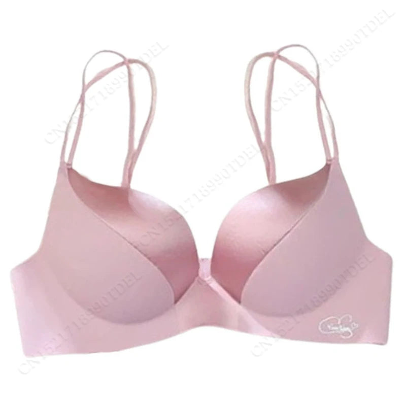 Seamless Sexy Lingerie Deep V 3/4 Cup Push Up Women Bra Comfortable Breathable Underwear Wireless Female Bralette Intimates