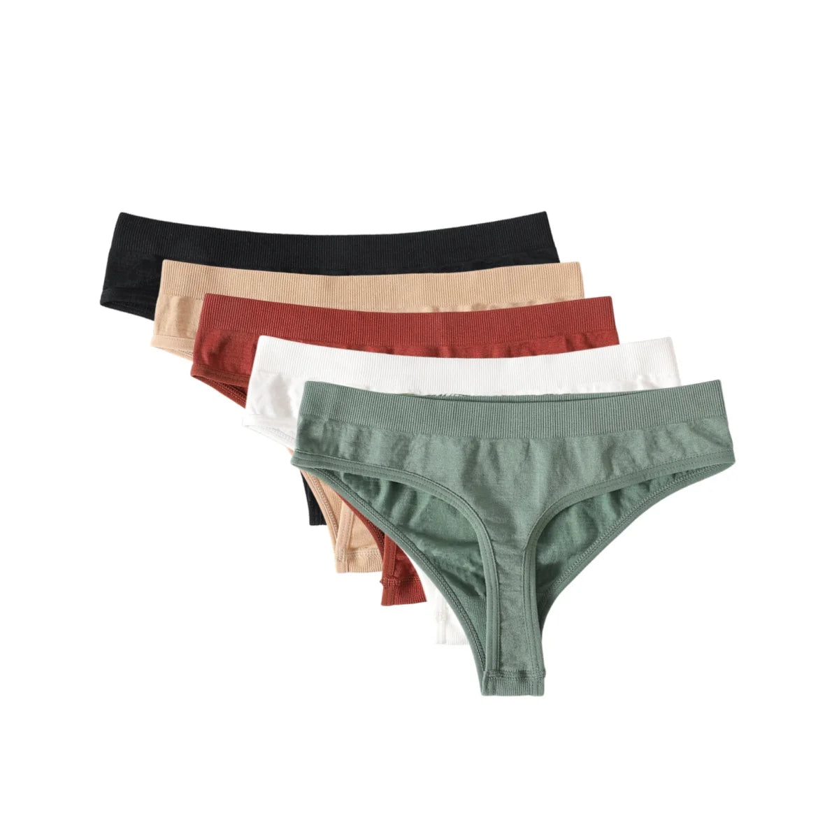 5Pcs/Set Seamless Panties Women Thongs Low Rise G-String Sport Underwear Female Underpants Lingerie Sexy Bottoms M-XL