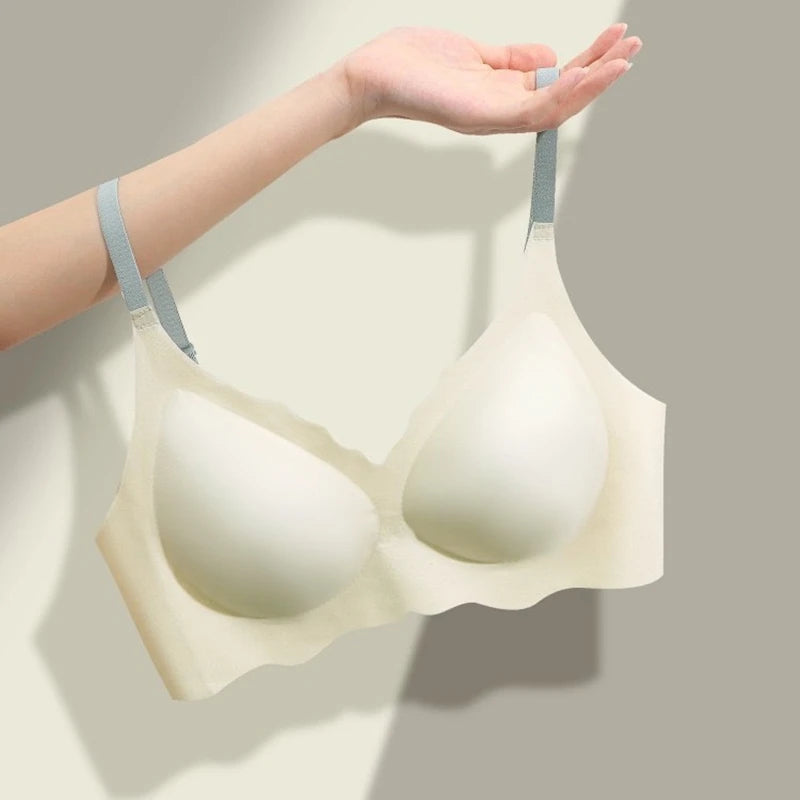Sexy Seamless Breathable Underwear Women's No Wires Gathering Beautiful Back Sports Breast Reducing Sleeping Bra for Women