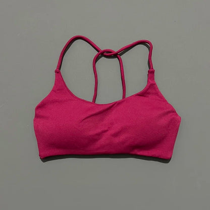 No Logo Twist Back Bra Woman Seamless Yoga Underwear High Support Backless Sports Bra Running Workouts Top Running Gym Bra