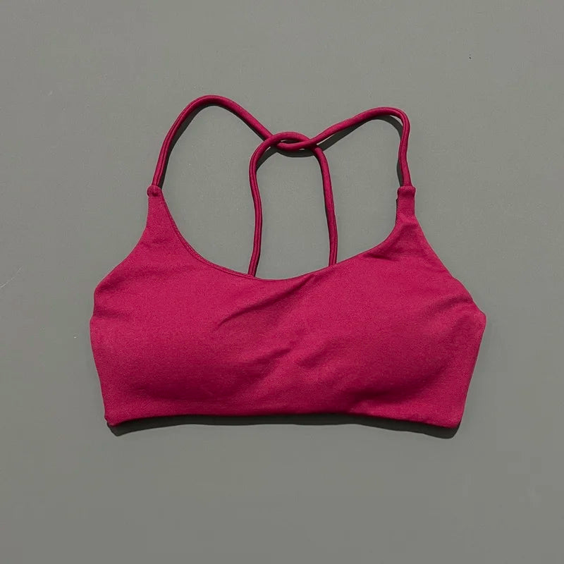 No Logo Twist Back Bra Woman Seamless Yoga Underwear High Support Backless Sports Bra Running Workouts Top Running Gym Bra