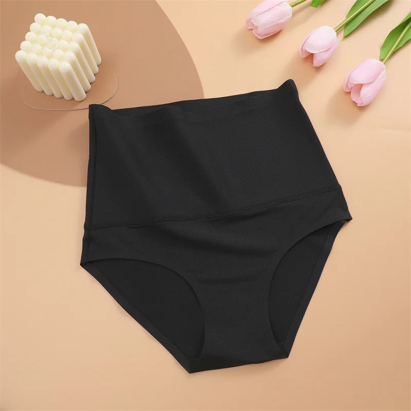 Seamless Shaperwear Women High Rise Briefs Sexy Silk Ultra Breathable Underwear Slimming Lifting Buttocks Corset Pants Elastic