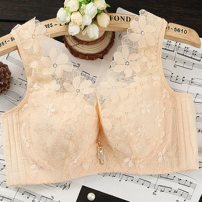 Minimizer Full Cup Brassiere Vest Bra Women Large Size Soft Sexy Lace Push Up Bra Sleeping Underwear Lingerie Women Clothing