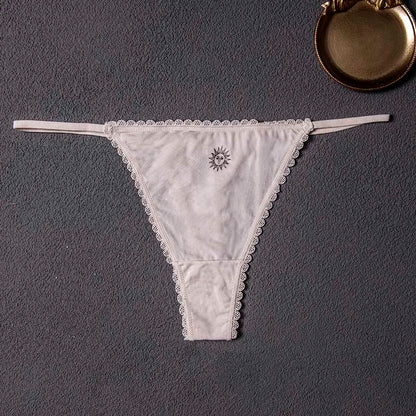 Women ruffles Underwear Invisible Seamless T Panties G-String Female Sexy Thongs Intimates Lingerie Ladies Briefs 1pcs abc01