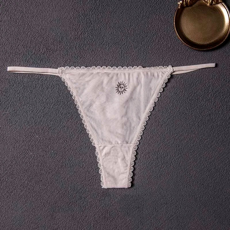 Women ruffles Underwear Invisible Seamless T Panties G-String Female Sexy Thongs Intimates Lingerie Ladies Briefs 1pcs abc01