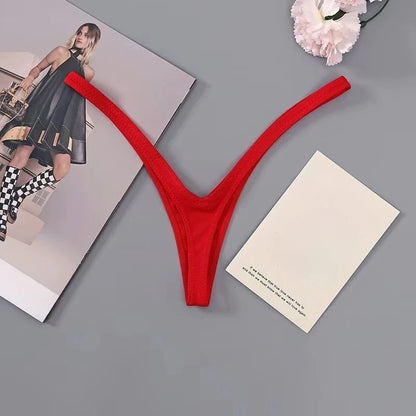 Women New Style Women Secret Clothes Deep V Thong Breathable Sexy Low Waist Brazilian Underwear Soft Thin Straps Women's Panties