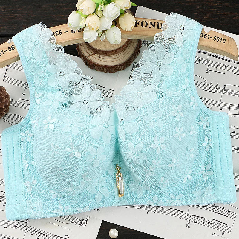 Minimizer Full Cup Brassiere Vest Bra Women Large Size Soft Sexy Lace Push Up Bra Sleeping Underwear Lingerie Women Clothing