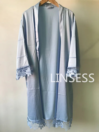 Personalised Bridesmaid Robes Wedding Dressing Gown Bridal Party Satin Lace Bride Gift Bride Robe Bridesmaid Gift