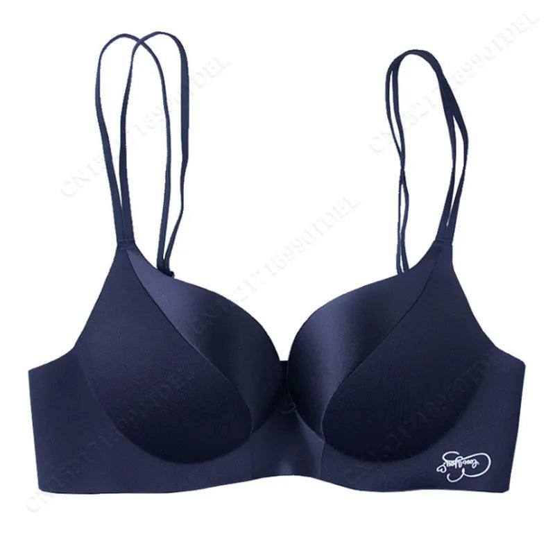 Seamless Sexy Lingerie Deep V 3/4 Cup Push Up Women Bra Comfortable Breathable Underwear Wireless Female Bralette Intimates