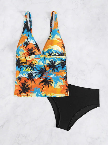 Vigorashely Sexy 2026 Print Strapped Bikini Set High Waist Push UP Swimsuit Women Backless Swimwear Summer Beach Bathing Suit