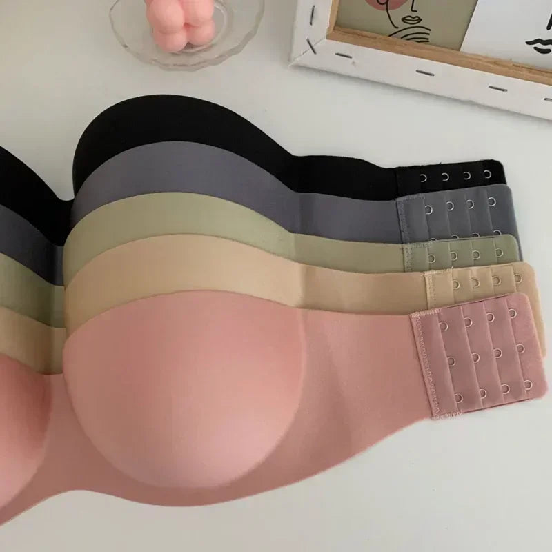 Invisible Push Up Bras Women Strapless Bra Underwear Seamless Solid Without Straps Bralette Lingerie Women Intimates